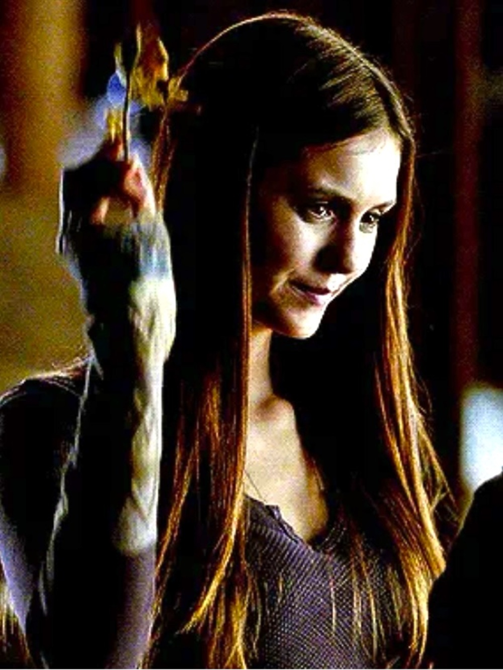 ASO Elena Gilbert Purple Thermal Top The Vampire Diaries Size Medium - Picture 4 of 7
